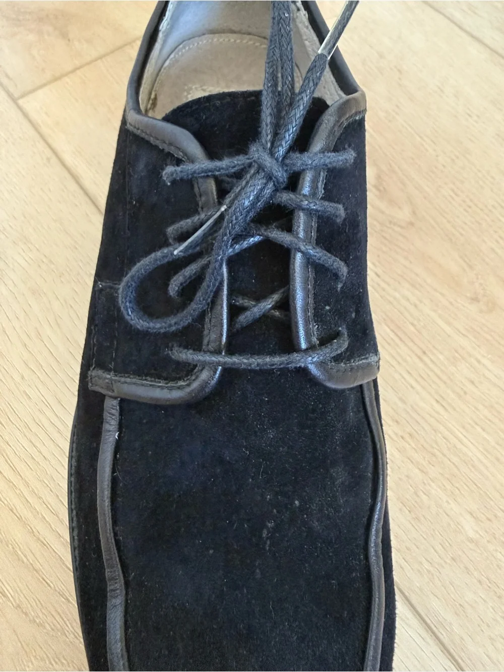 Hush Puppies Vintage Men's Black Riverbuck Suede Lace-Up Derby Shoes Size 8